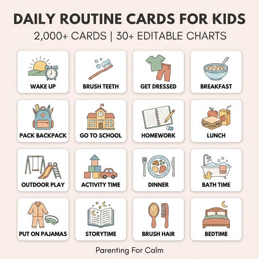 2,000+ Daily Routine Cards for Kids