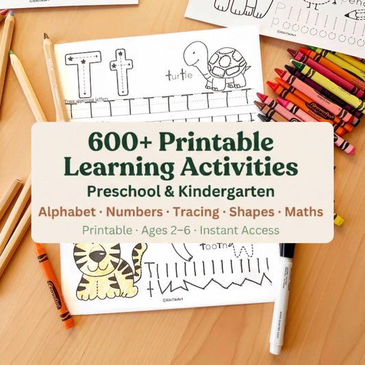 600+ Printable Learning Activities for Kids — Preschool & Kindergarten Bundle for Ages 2–6